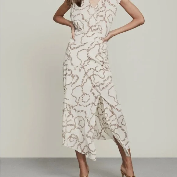 VERONICA BEARD
Wixson Chain Print Silk Blend Dress
Ecru/Multi NWOT - Picture 2 of 6